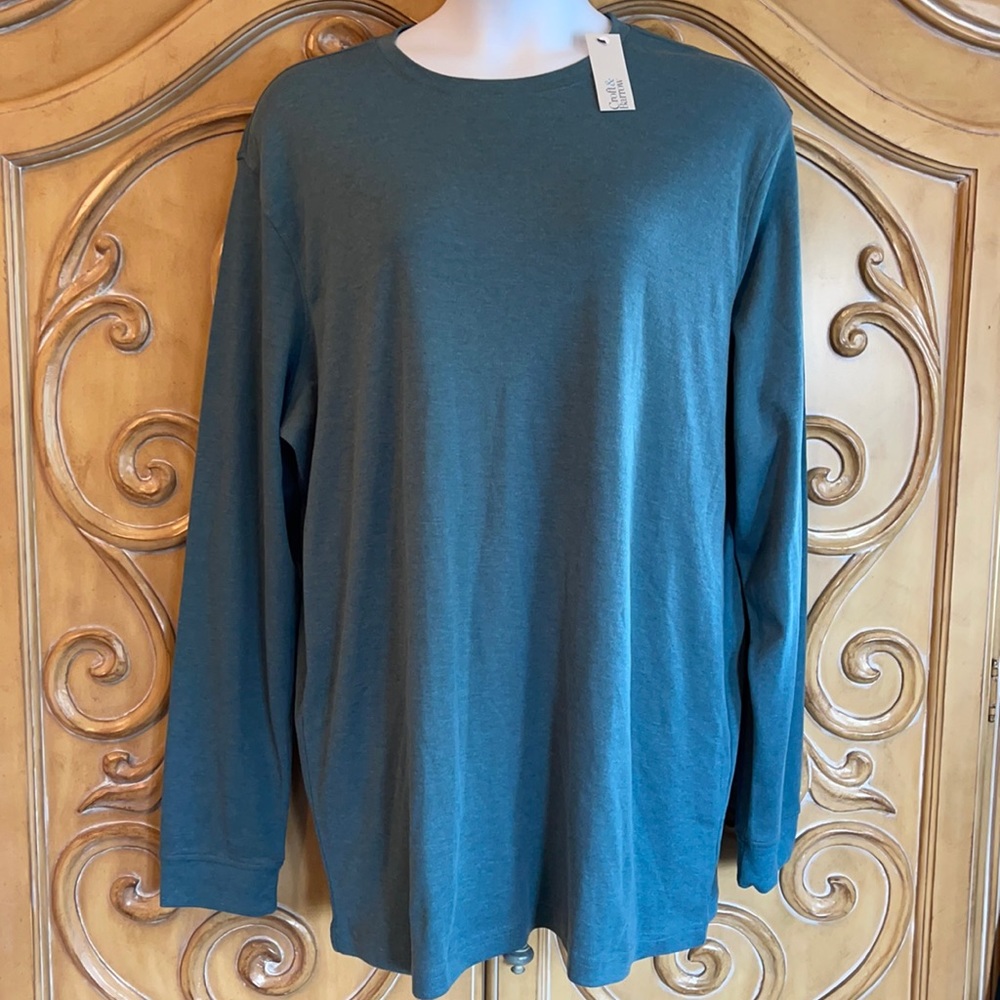NWT Croft & Barrow dusty teal tee
